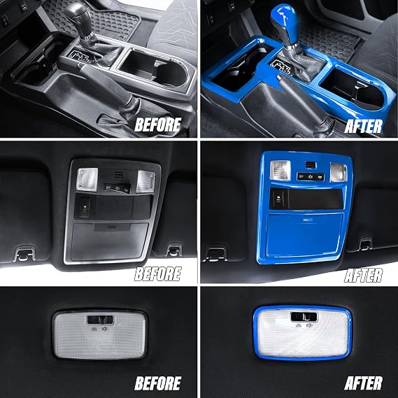 Full Set Interior Molding Covers Accent Trims Custom Fit for 3rd Gen Tacoma 2016-2023 - Peel and Stick Install - for Tacoma Accessories, for Tacoma Mods, for Tacoma Trims (Blue)