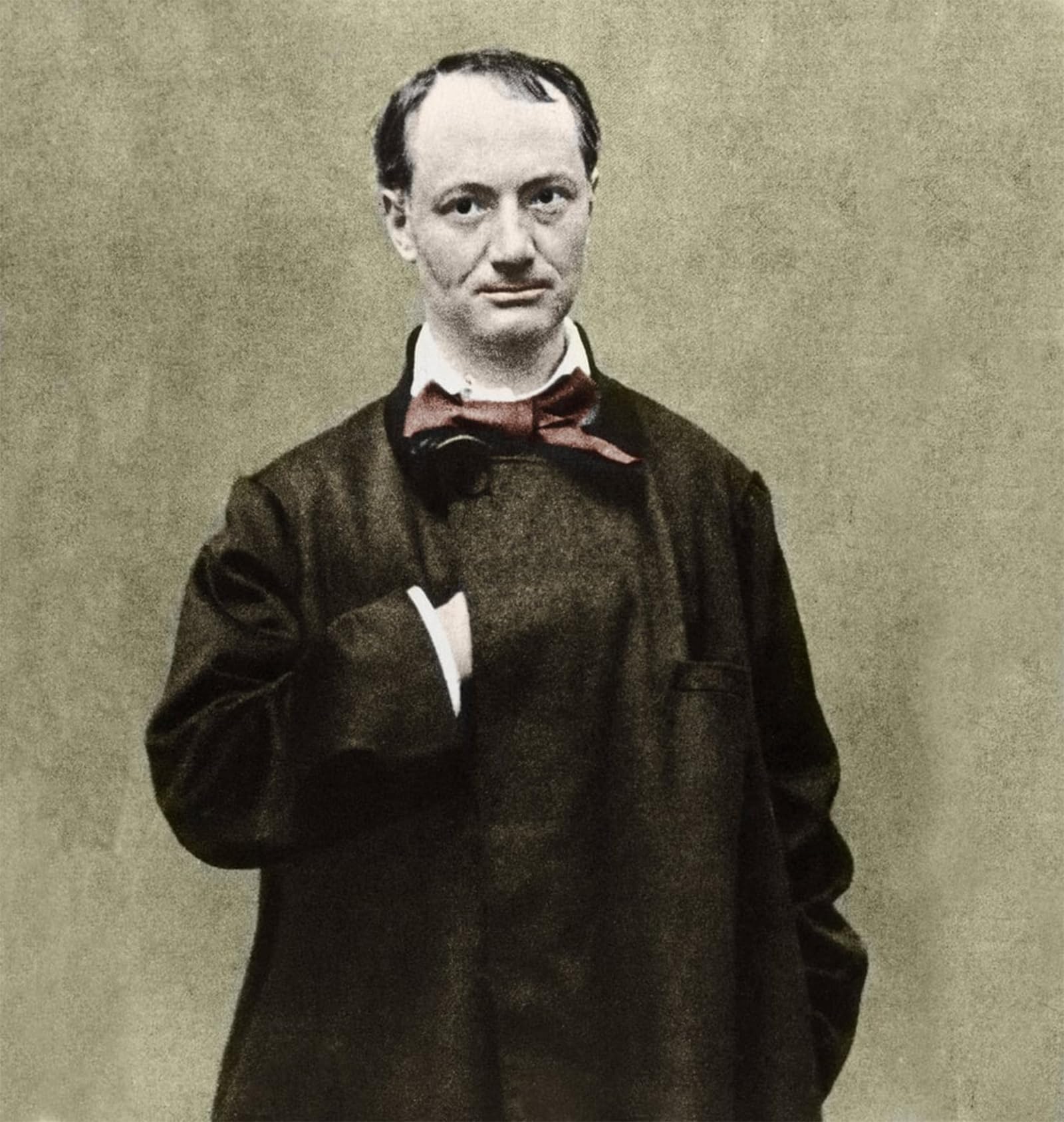 ARTXLXXBN Famous Painting Canvas Artwork Graffiti Print Portrait of the Poet Charles Baudelaire by Etienne Carjat Portrait Canvas Image for Home Decor 60x90cm