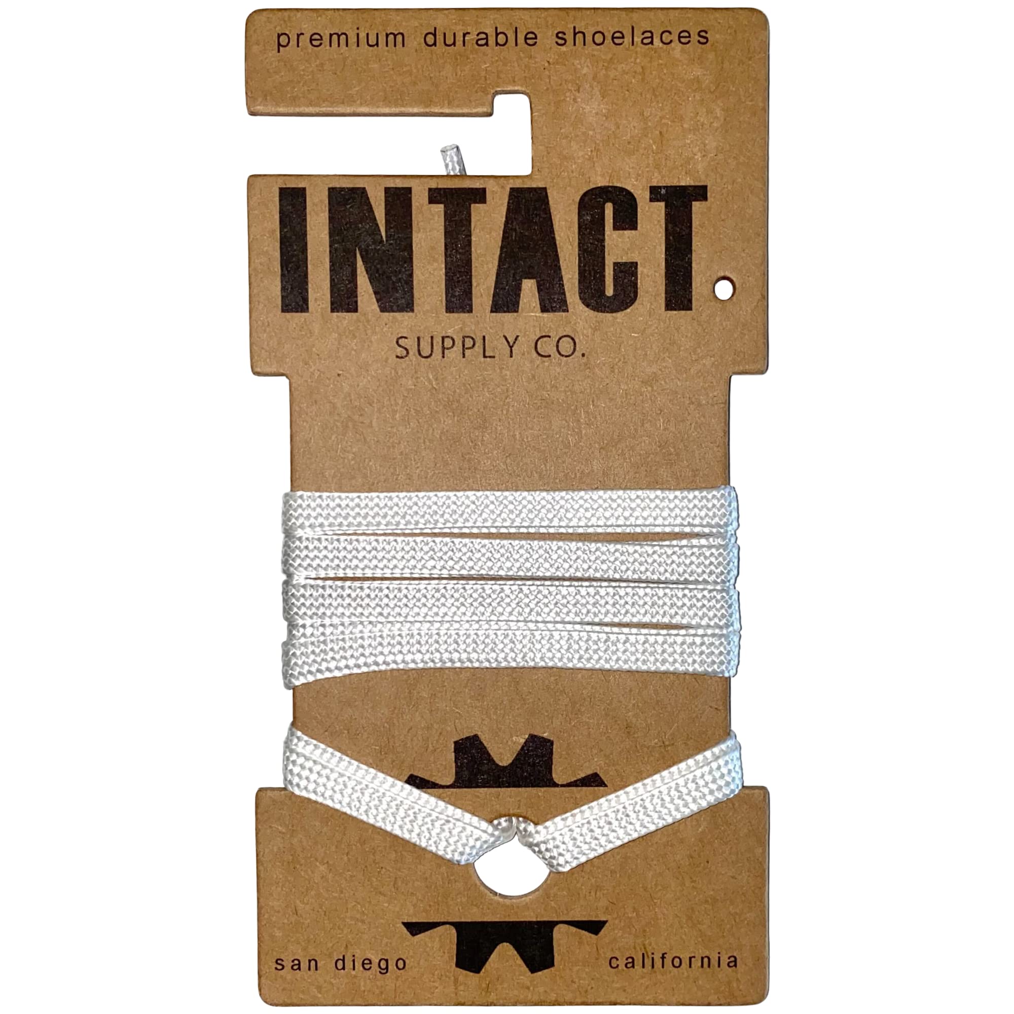 Intact strong premium durable flat shoelaces for all work and sport shoes