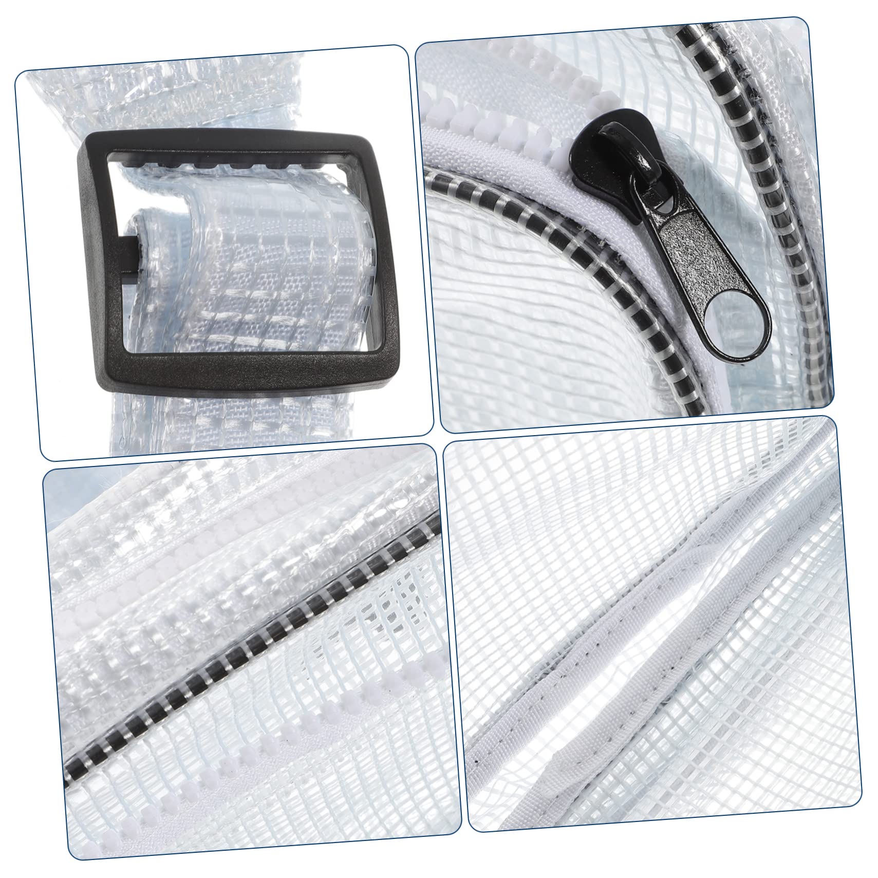 HOMSFOU Marsupio da Cintura in Pvc Bianco Antistatico Grande Capacità per Biking e Running