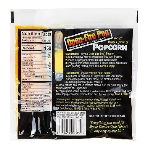 Vista 33 de Wabash Valley Farms Kit de palomitas de maíz ligeramente saladas, granos de palomitas de maíz para máquina de palomitas de maíz, granos de palomitas