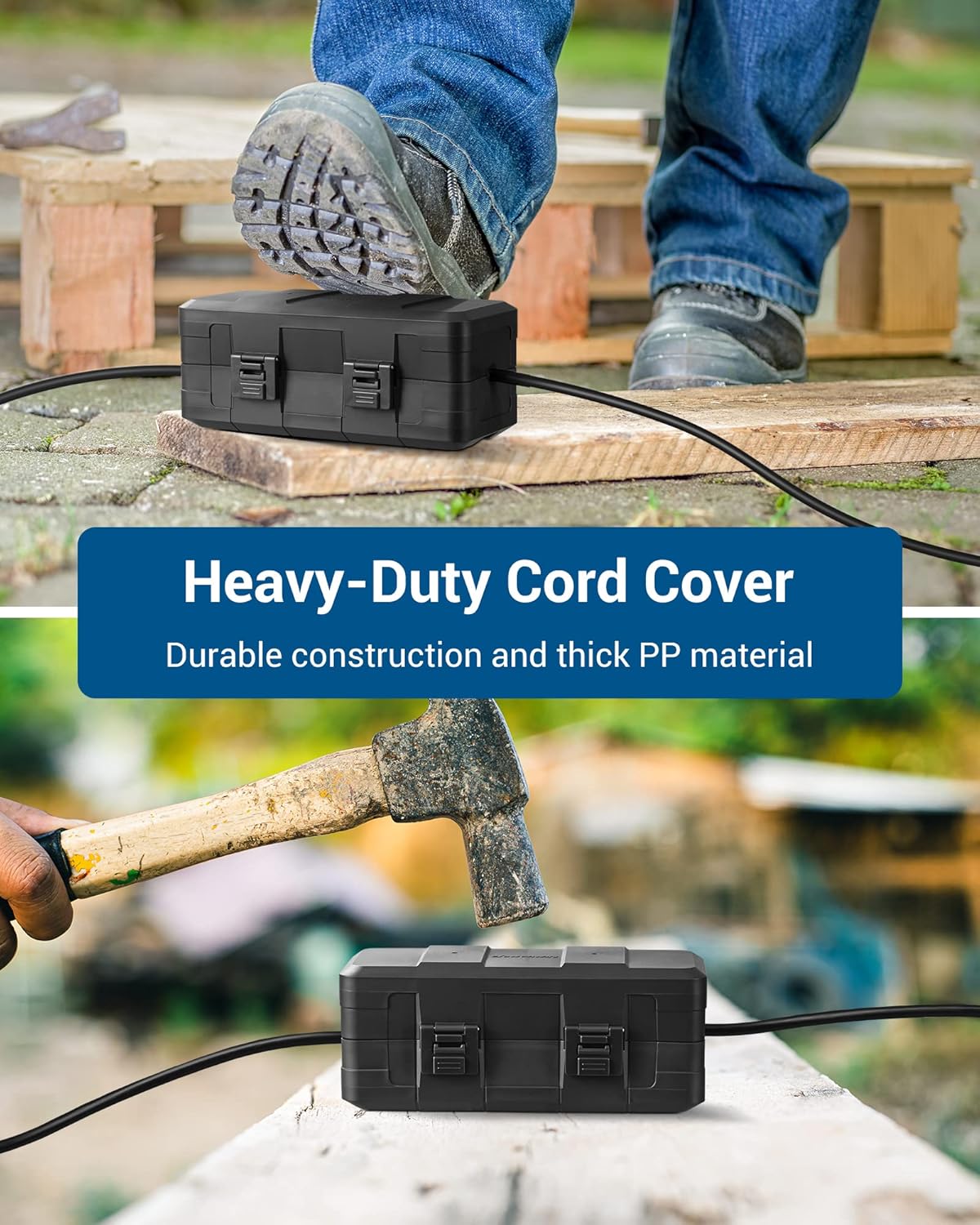 DEWENWILS 9Pack Outdoor Extension Cord Cover＆Box(S＆M)