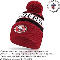 Vista 120 de Ultra Game Gorro de invierno de punto súper suave oficial de la NFL con guantes extra cálidos para pantalla táctil