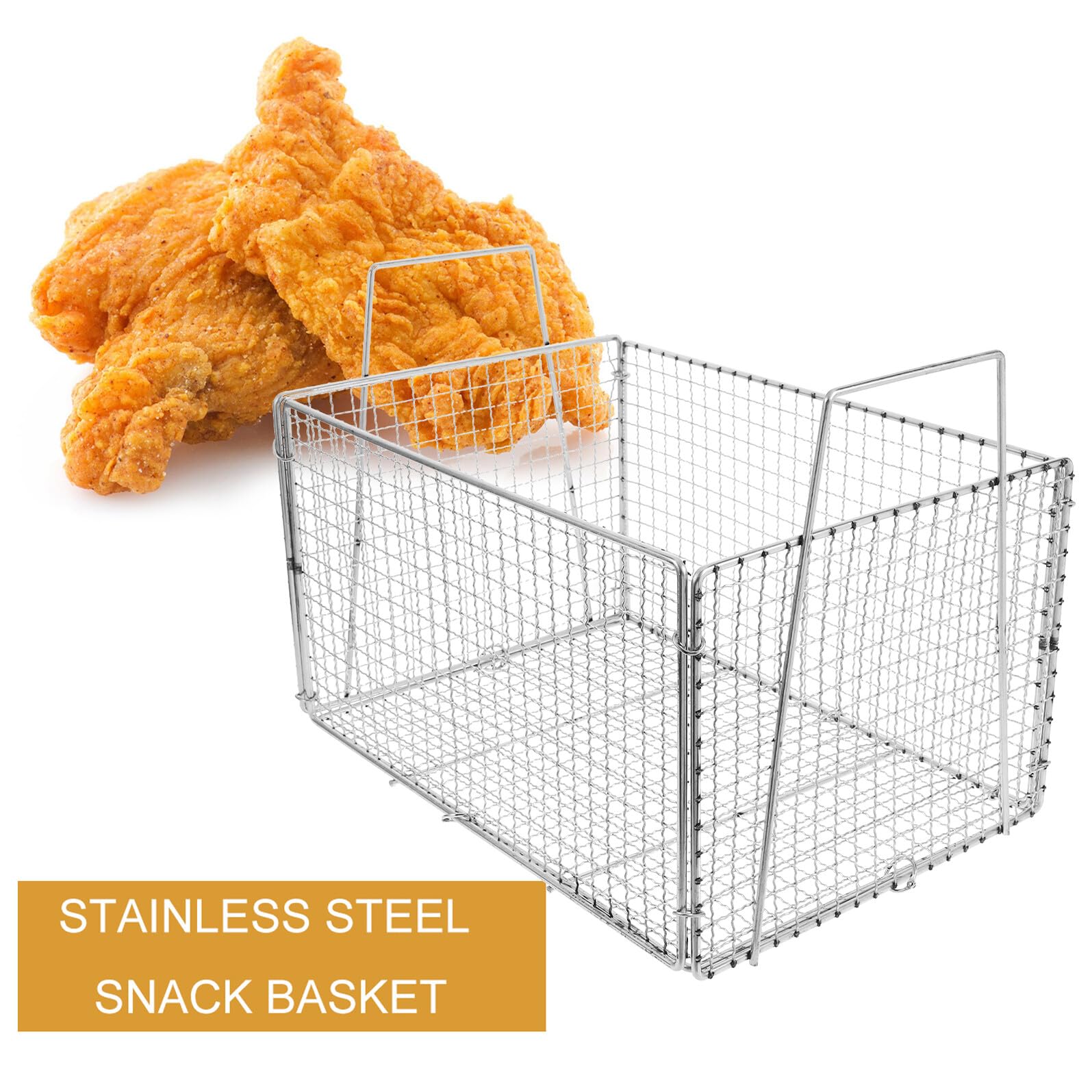 PRETYZOOM Cestello Funzione Scolapasta e Filtro per Fritti Pieghevole in Inossidabile per Cucina e Alimenti