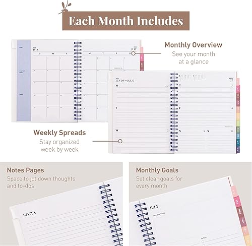 Miniatura 4 de Rileys - Agenda académica 2025-2026, agenda diaria, semanal y mensual, julio de 2025 a junio de 2026, páginas de notas para estudiantes,