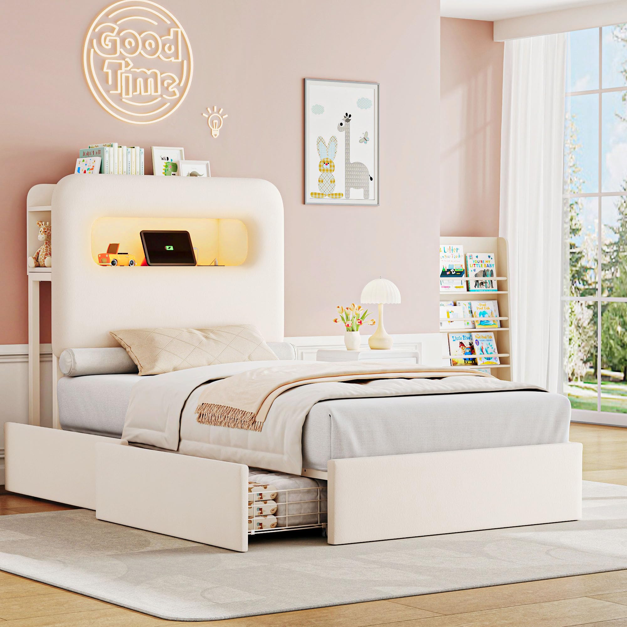 ベッドフレーム BED + MATTRESS with storage - 160x200 cm Amazon.com: Velvet Queen Storage Bed Frame, Deluxe