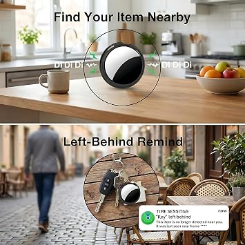 Tracker Tags-4 Pack [Apple MFi Certified]Work with Apple Find My (iOS Only)