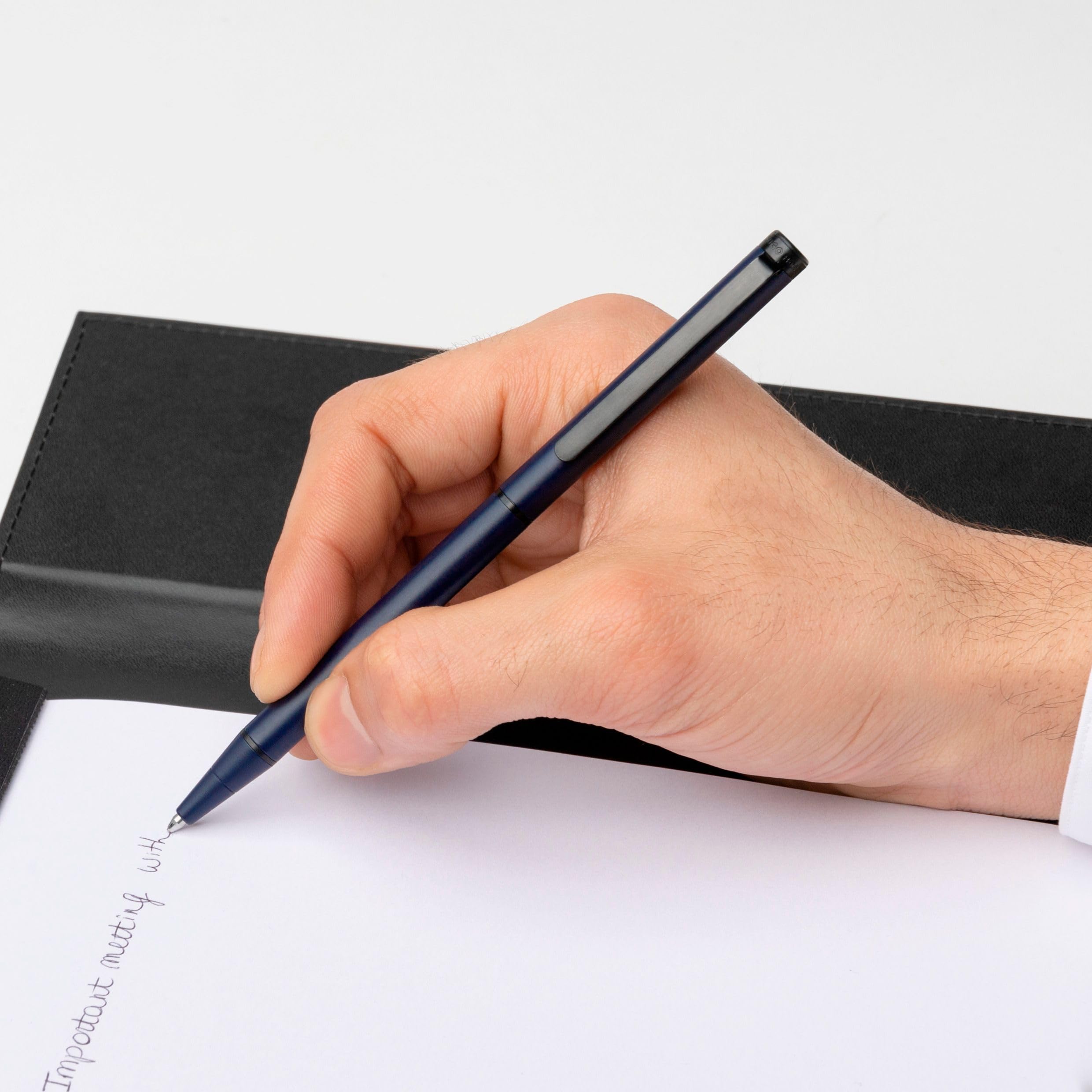 Hugo Boss Cloud HSF3904N Ballpoint Pen Medieval Blue Matte Brass Length 14 cm Lead Colour Blue — view 2