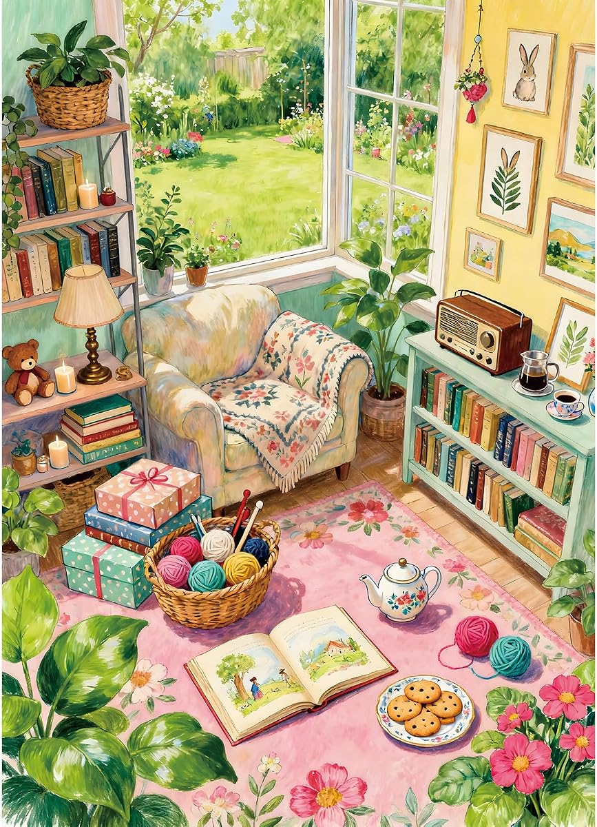 Garden Room Puzzles for Adults 500 Piece, Jigsaw Puzzles for Adults, Adult Challenging Game Toys, Impossible Puzzle, Family Decoration, Educational Puzzle