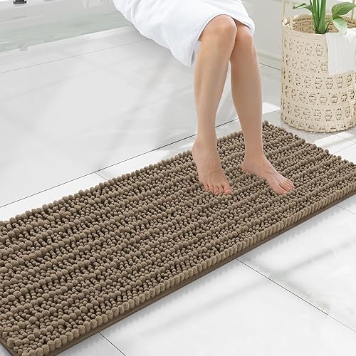 Miniatura 291 de Smiry Alfombras de Baño 24 x 16 pulgadas, Tapetes de Baño de Chenilla Extra Suaves y Absorbentes, Respaldo de Goma Antideslizante, Lavable a Azul