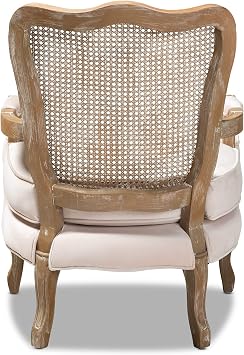 Baxton Studio Chairs, One Size, Light Beige/Oak
