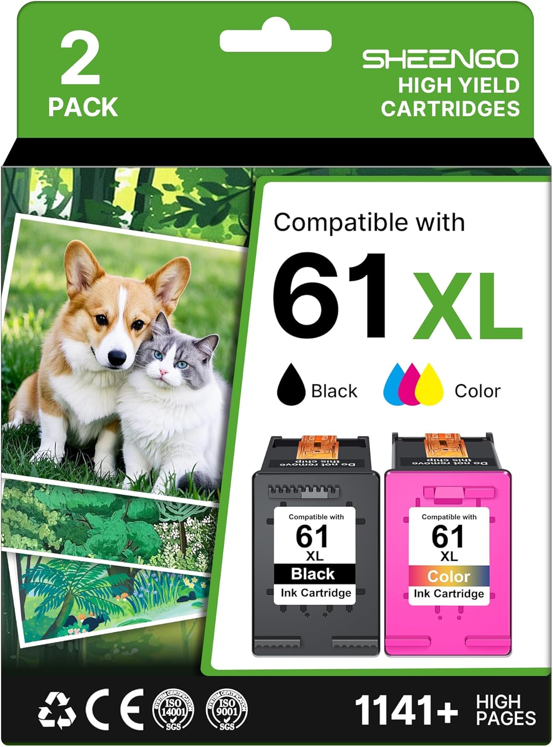 962XL Ink Cartridges Combo Pack Replacement for HP Ink 962XL Black and 962 Color Combo Pack for HP 962 962XL Ink for HP OfficeJet Pro 9010 9015 9018 9020 9025 Printer(1BK/1C/1M/1Y, 4 Pack)