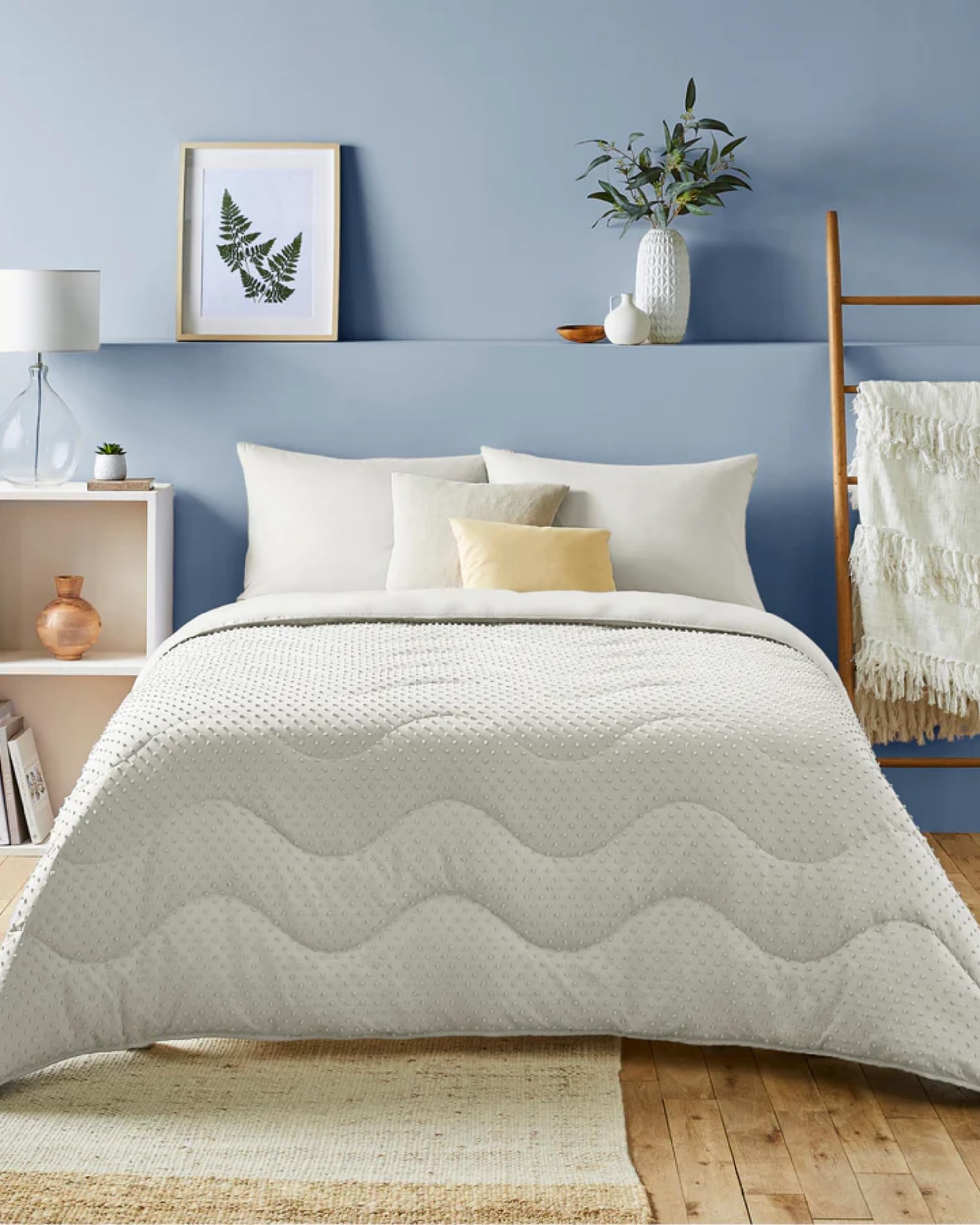 Night Lark Coverless Duvet and Pillowcase Set, Tufted Dots Collection – Coverless Duvet Single 10.5 Tog with Advanced Smartfil® Fibre, Machine Washable, Hypoallergenic – Warm Sand, Single Bed Size — image 1