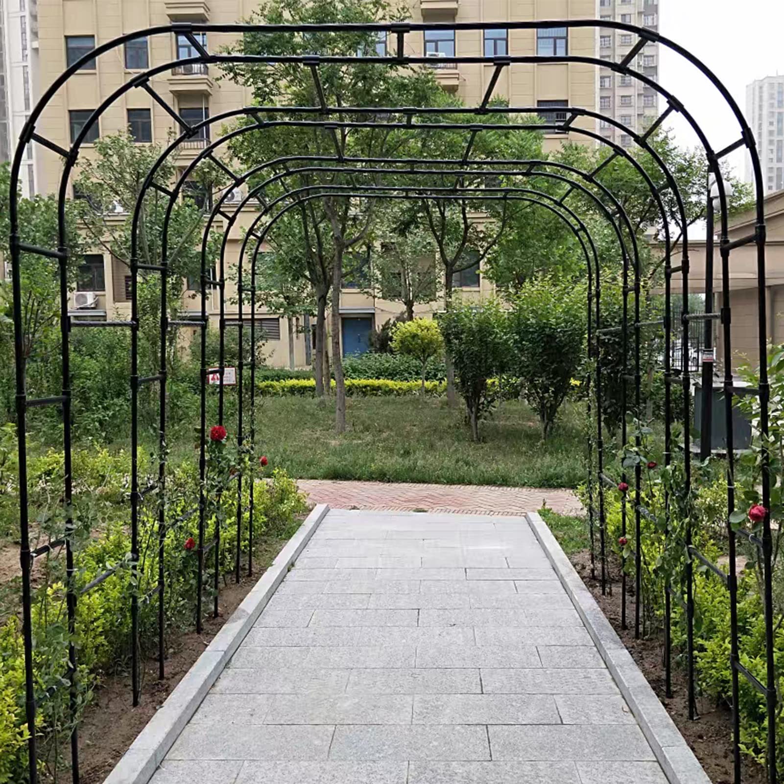 Arco da giardino per esterni, arco per rose per matrimoni, piante rampicanti, pergolato, archi da giardino resistenti alle intemperie, stile semplice, facile da installare, per esterni, giardino