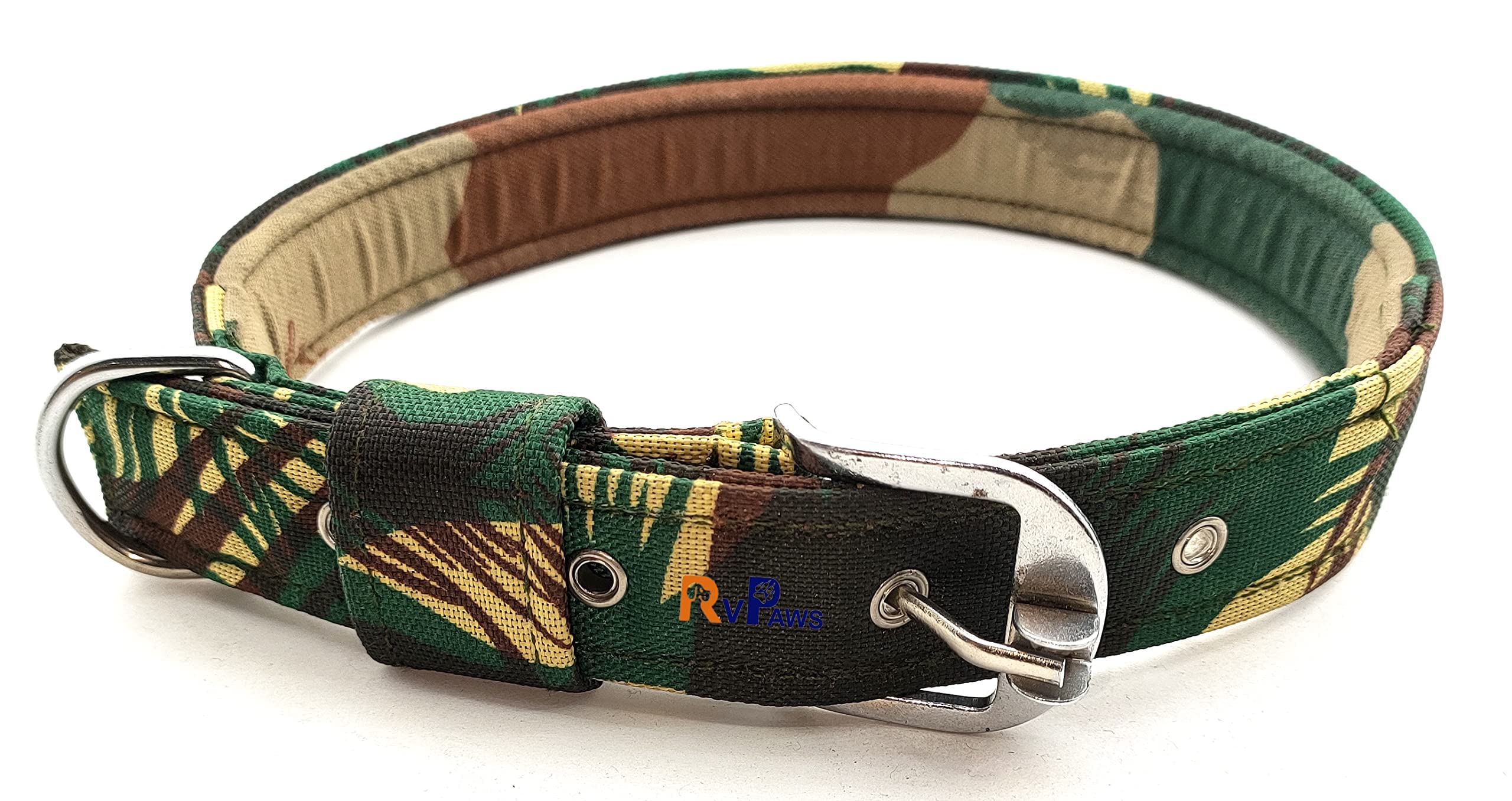 RvPaws Dog Belt Army Print Padded Dog Collar Neck Belt for Dogs, Military Dog Collar, Comfortable Dog Belt Thickness 1.25 Inch (X-Large Size) (Length 53Cm-66CM) (B0BJ2WXPD6) Amazon Price History, Amazon Price Tracker