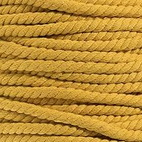 Vista 12 de Cuerda de algodón trenzado súper suave de 3 hebras (negro, 1 pulgada x 10 pies)