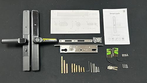 Miniatura 7 de Cerradura inteligente delgada para puertas correderas  entrada sin llave 6 en 1 con huella digital, código de acceso, tarjeta IC, control de