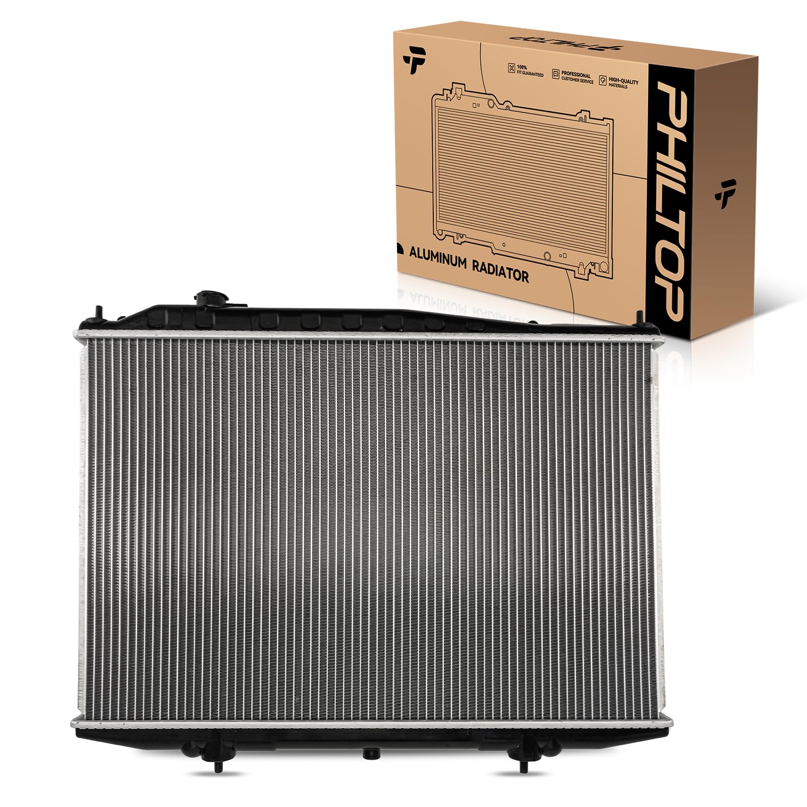 PHILTOP Core Radiator Compatible with 1998-2000 Frontier, 2001-2004 Frontier 3.3L, 2002-2004 Xterra 3.3L, 2001-2004 Frontier 2.4L, 2000-2001 Xterra, 2002-2004 Xterra 2.4L