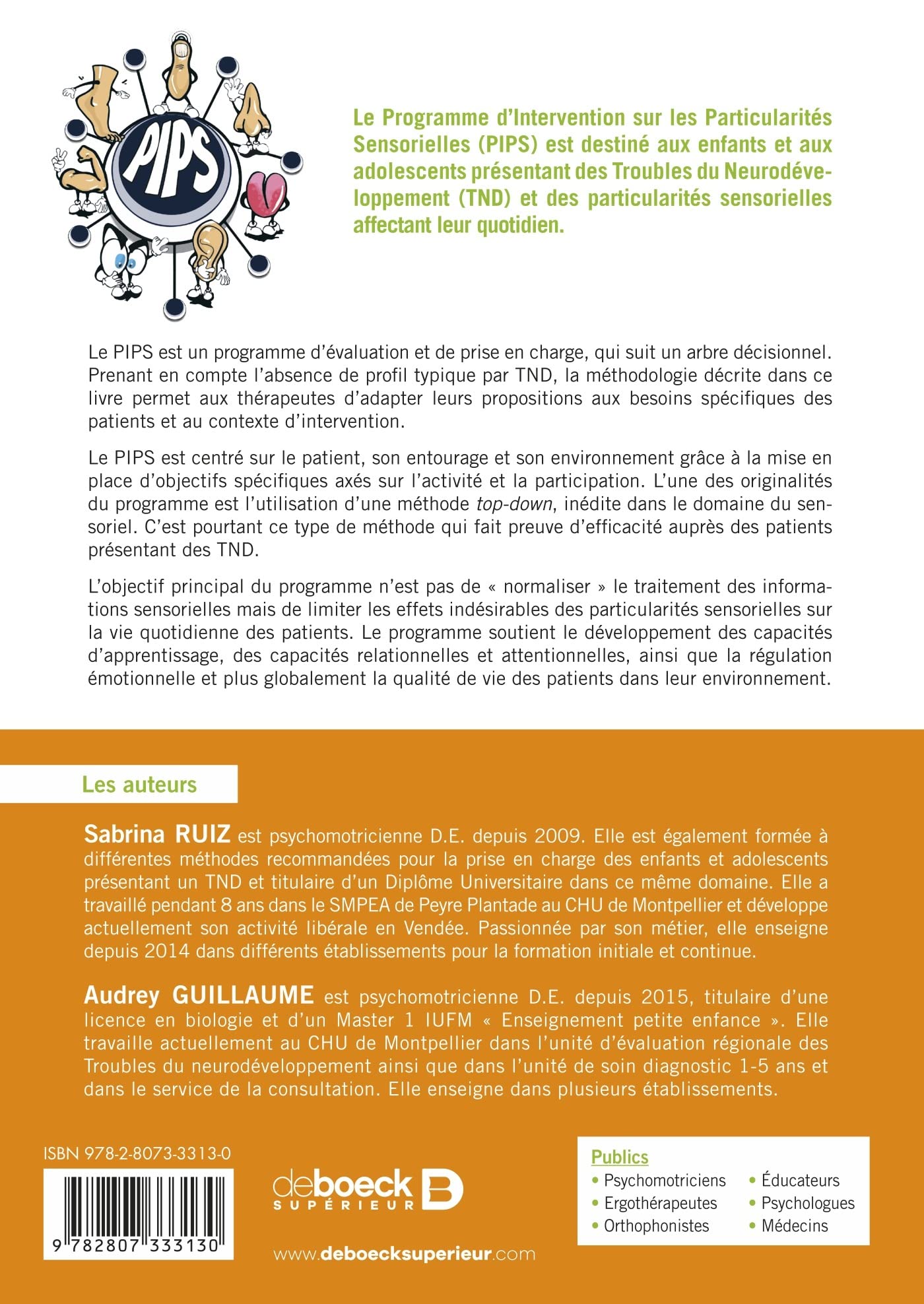 Programme d’intervention sur les particularités sensorielles: Troubles du neurodéveloppement