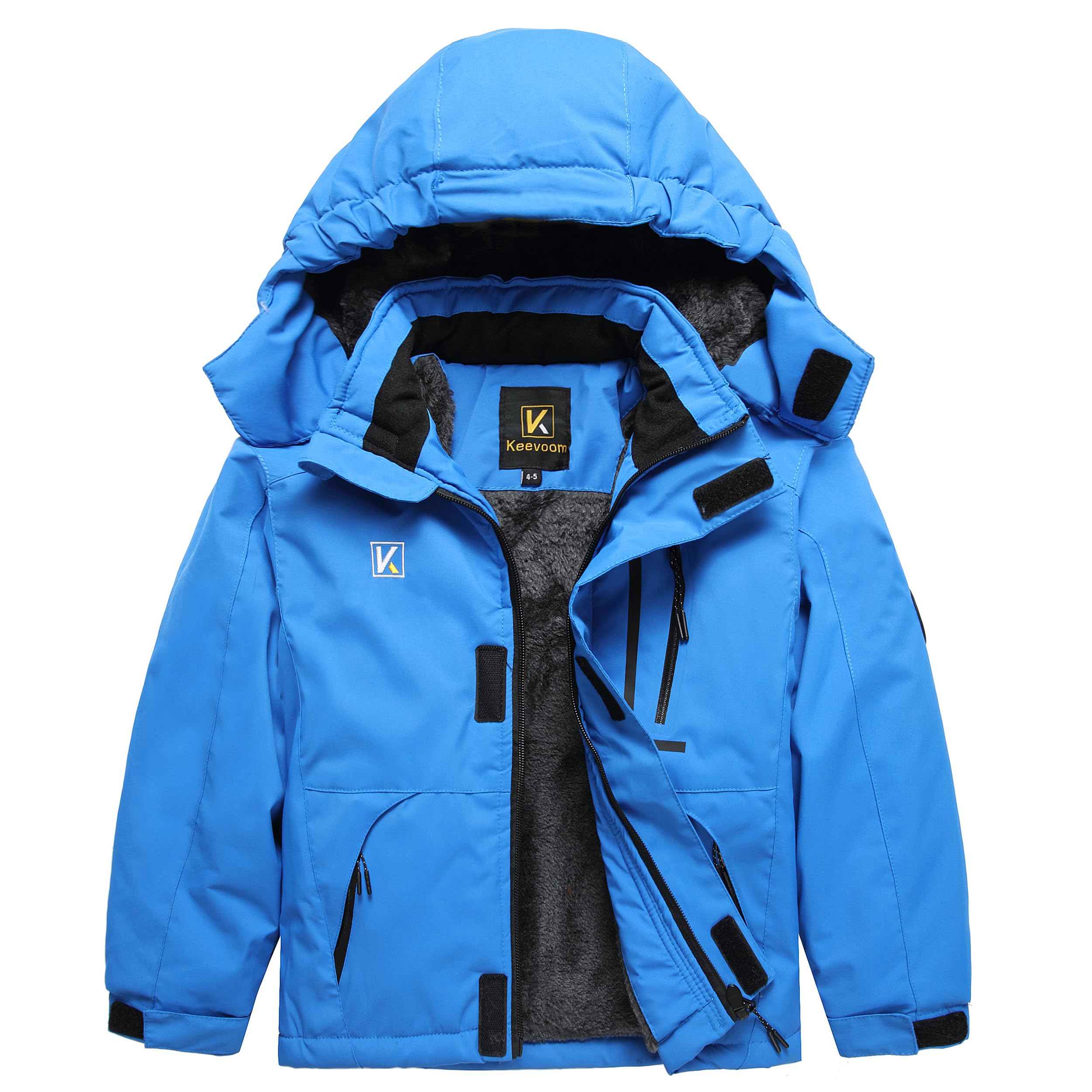 Keevoom Boys Girls Winter Coat Ski Jacket Windproof Waterproof Kids Snowboard Warm Fleece Snow Coats