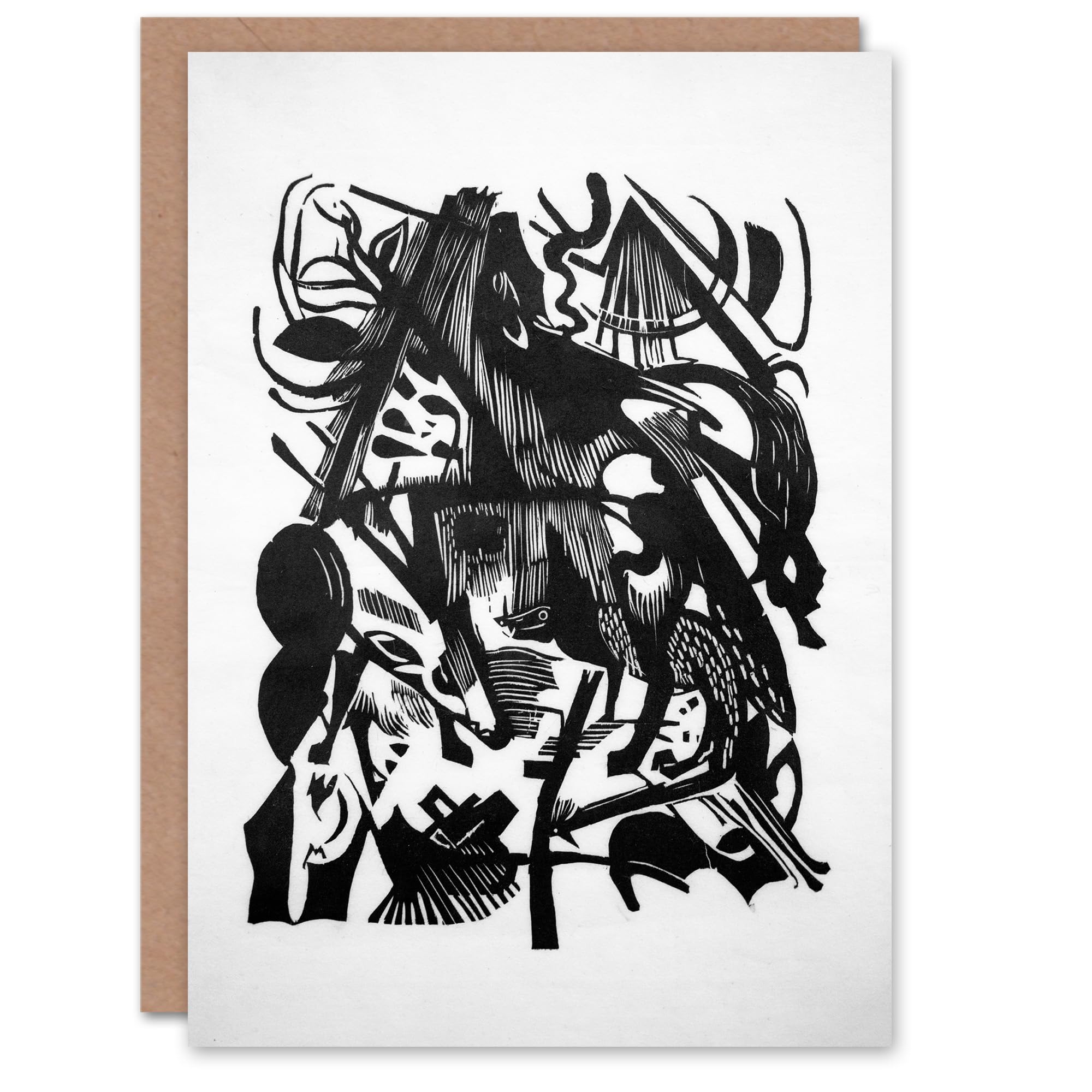 Artery8 Franz Marc Art Card Birth of the Wolves Abstract Painting