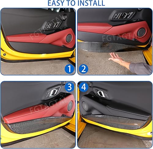 Miniatura 5 de Cubierta de fibra de carbono suave para puerta de automóvil antipatadas, para Toyot@Supra GR A90 A91 MK5 2019-2025, accesorios de protección de