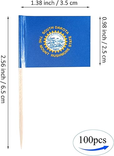 Vista 68 de JBCD Banderas pequeñas de Alaska para cupcakes de Alaska (100 piezas)
