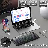 ATTACK SHARK X85 PRO Wireless Gaming Keyboard,TFT Display&Knob,Moonnight - 3