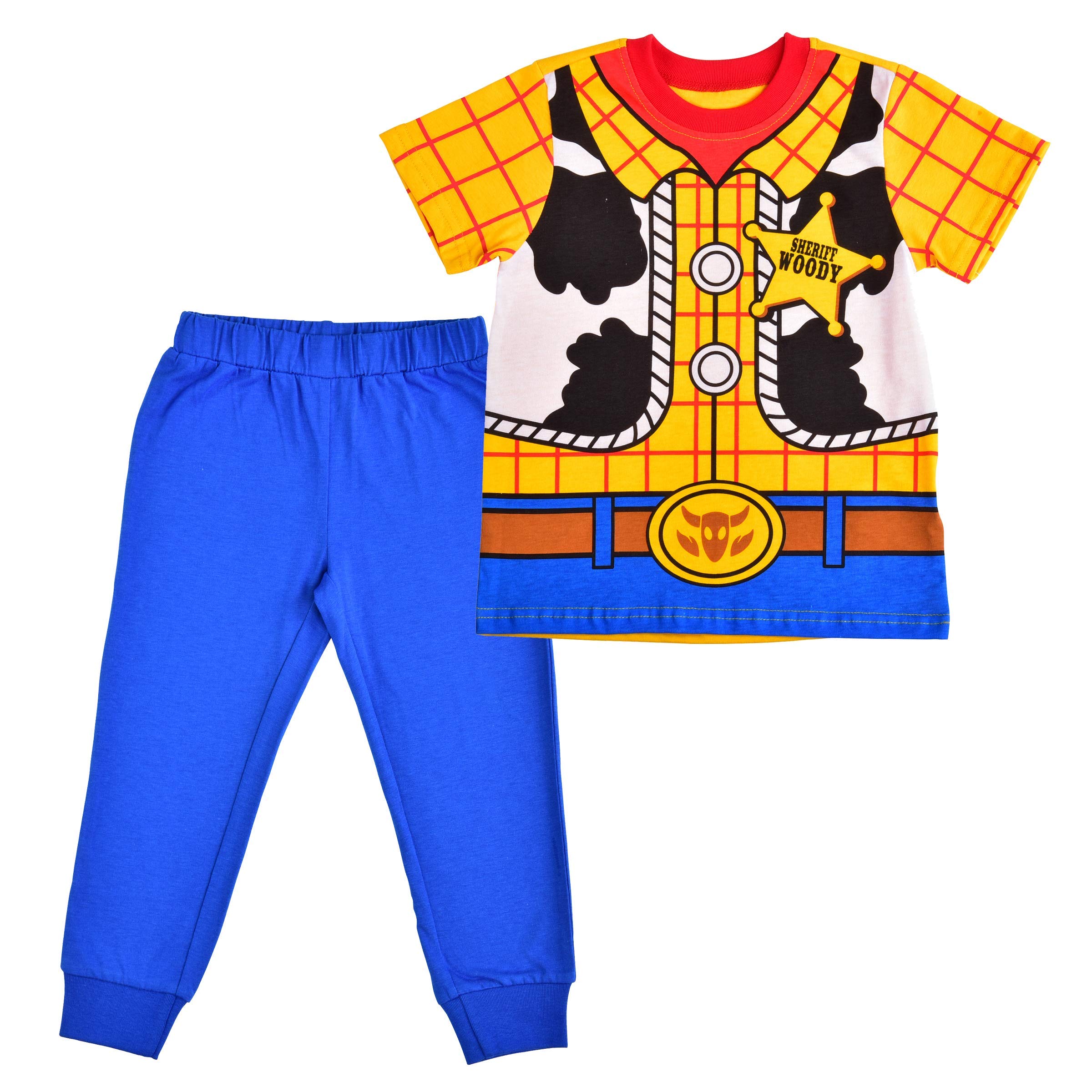 Disney Toy Story Boys' T-Shirt and Jogger Set for Toddler and Little Kids - Blue/Yellow or Green/Grey
