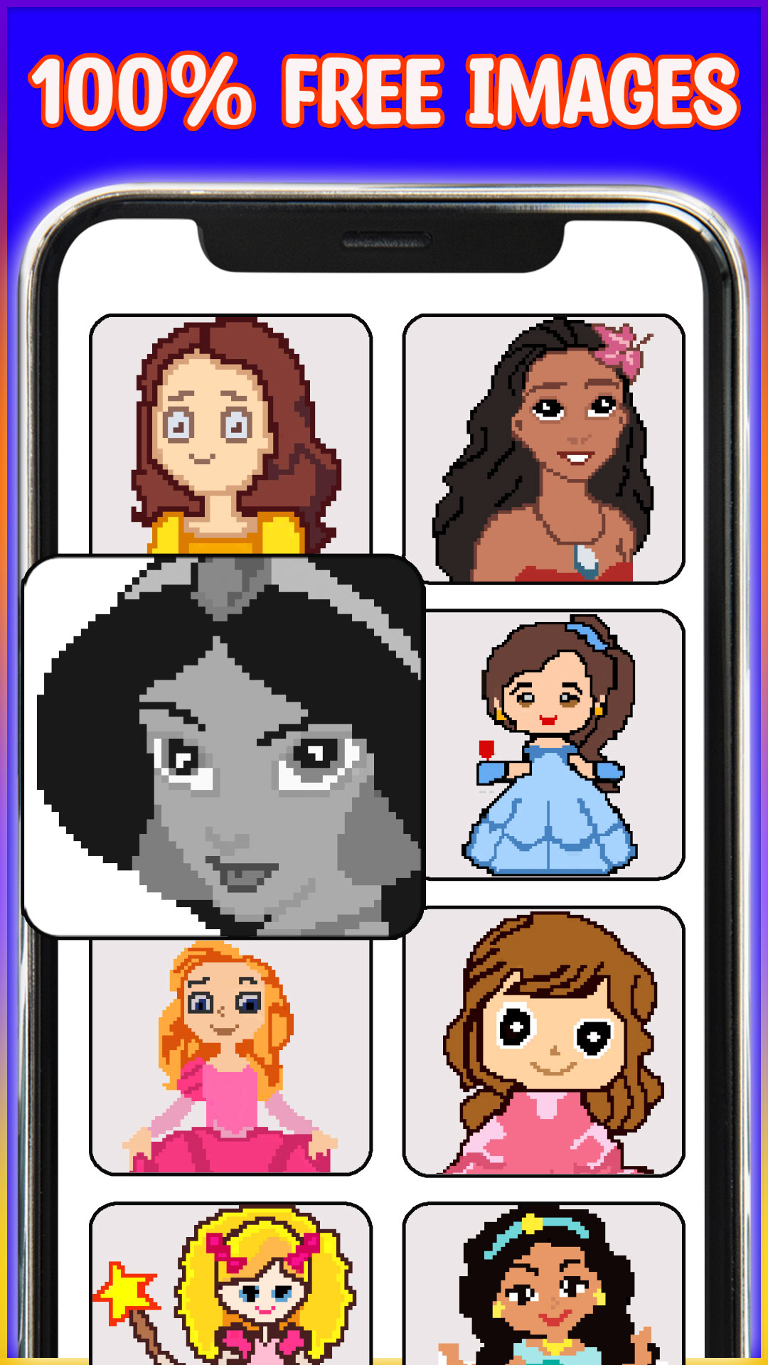 Princess Color By Number - Pixel Art, Girls Paint Book - App on Amazon ...