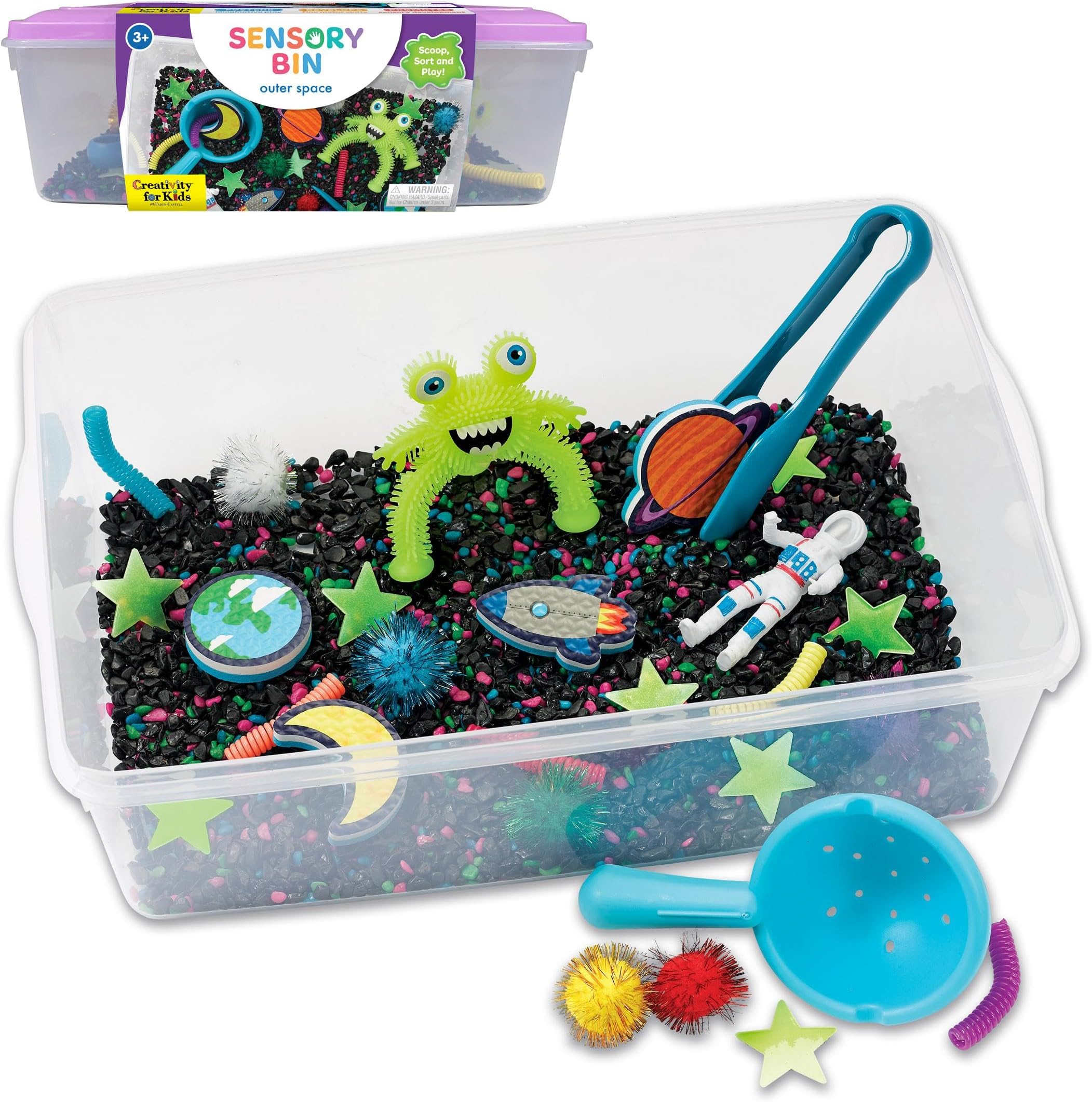 Creativity for Kids Sensory Bin: Outer Space - Preschool and Toddler Sensory Toys, Fine Motor Skills Toys and Sensory Activit