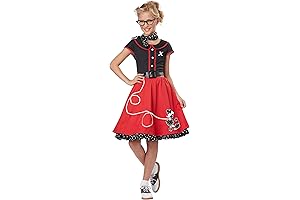 50's Sweetheart Costume for Kids: The Epitome of Mid-Century Glamour