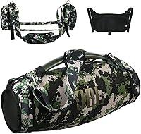 Vista 8 de TXEsign Correa de transporte de viaje para JBL Boombox 3/Boombox 3 Wi-Fi impermeable altavoz portátil, correa para el hombro con dos cubiertas Negro