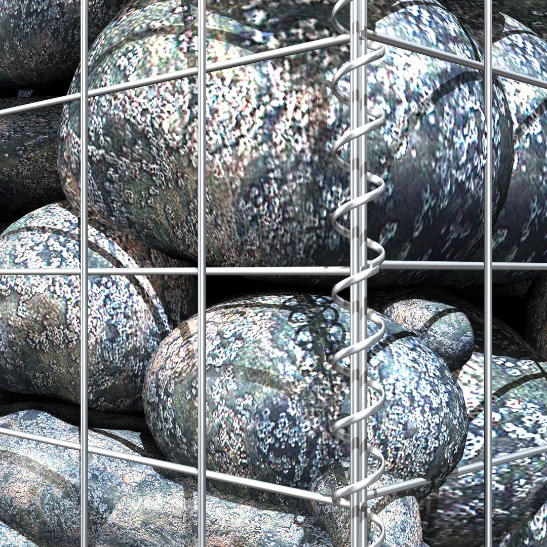 Gabbione 100x50x50 cm - Maglia 10x10 cm - Barriera Acustica Aiuola Rialzata - Gabbia Pietra Spirale - Zincato Caldo Riempibile - Galvanizzato Filo Acciaio Giardino Esterno Muro Sassi