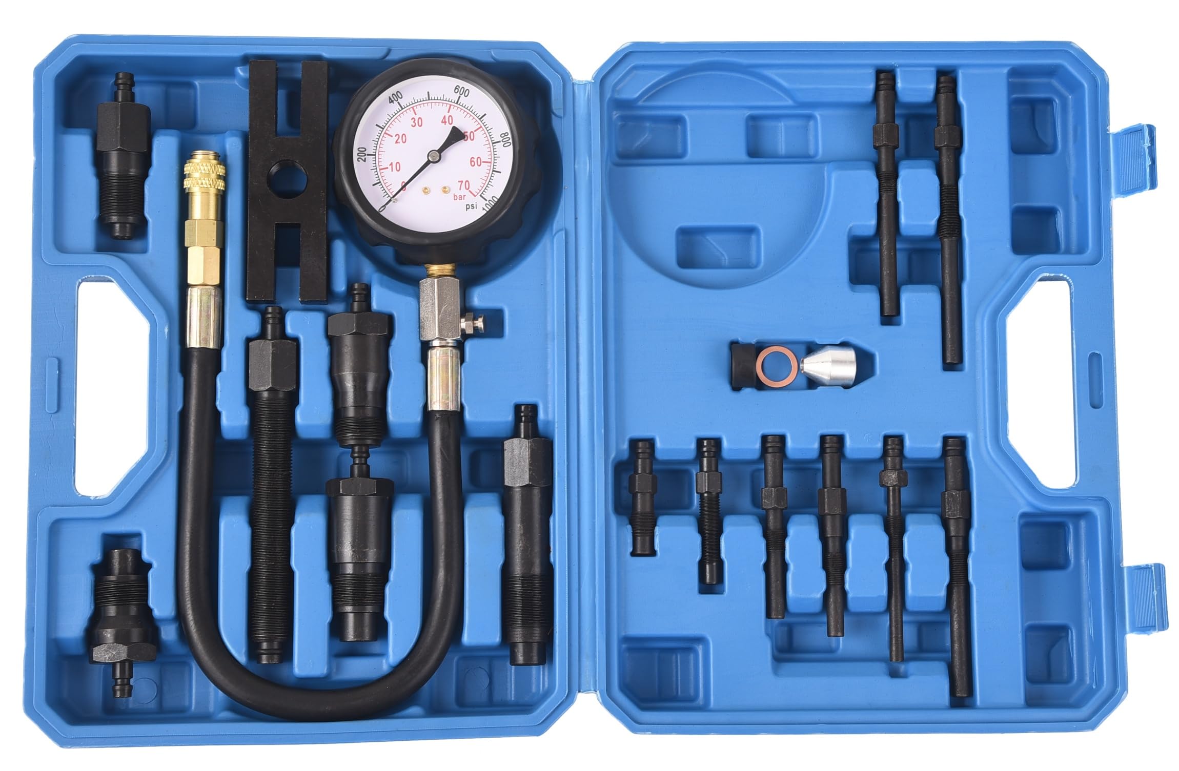 DHA Diesel Motor Comprobador de Compresión Medidor de Compresión Medidor de Presión de Compresión Schreiber Messgerät Diesel Motores Druckmanómetro Compresión Messgerat Compression Tester-satz 1000PSI