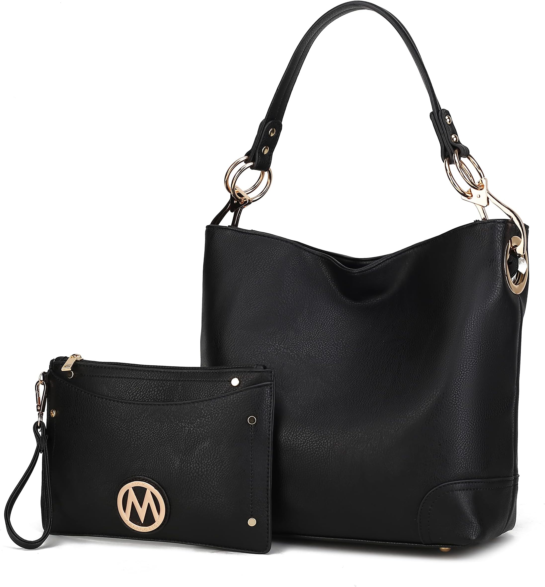 MKF Collection Hobo Bag for Women,Vegan Leather Handbag Slouchy Shoulder bag, Top Handle Purse by Mia K