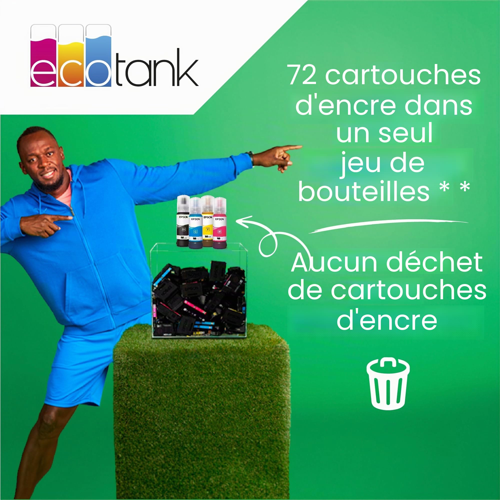 EcoTank ET-2876 Imprimante Multifonction A4 à réservoir d'encre Wi-FI avec Un Stock d'encre jusqu'à 3 Ans
