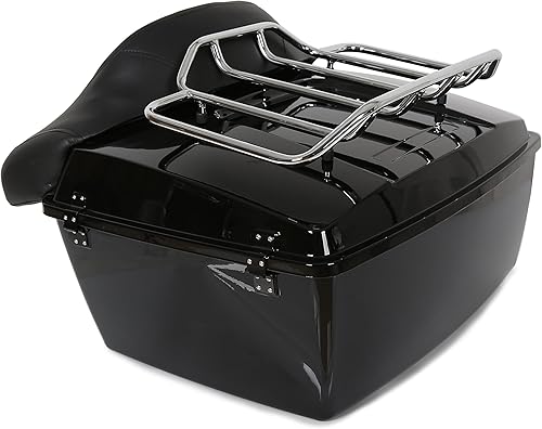 Miniatura 3 de ECOTRIC King Tour Pack Baúl de Equipaje con Parrilla Superior y Respaldo Compatible con Harley Touring Road King Electra Glide Road Glide Street