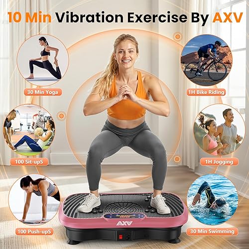 Miniatura 2 de AXV Placa de vibración para fitness, máquina de ejercicio, vibración, agitación, cuerpo completo, agitador, soporte vibrador, tabla para agitar,