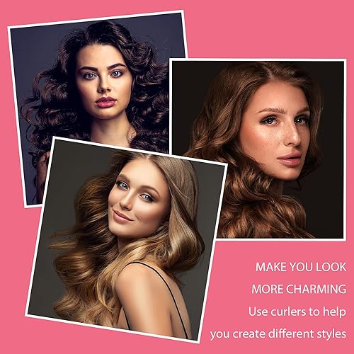 Miniatura 7 de Bremorou 30 rodillos flexibles de 9.45 x 0.31 pulgadas, rizadores de espuma sin calor para mujeres y niñas, cabello corto, medio largo para dormir