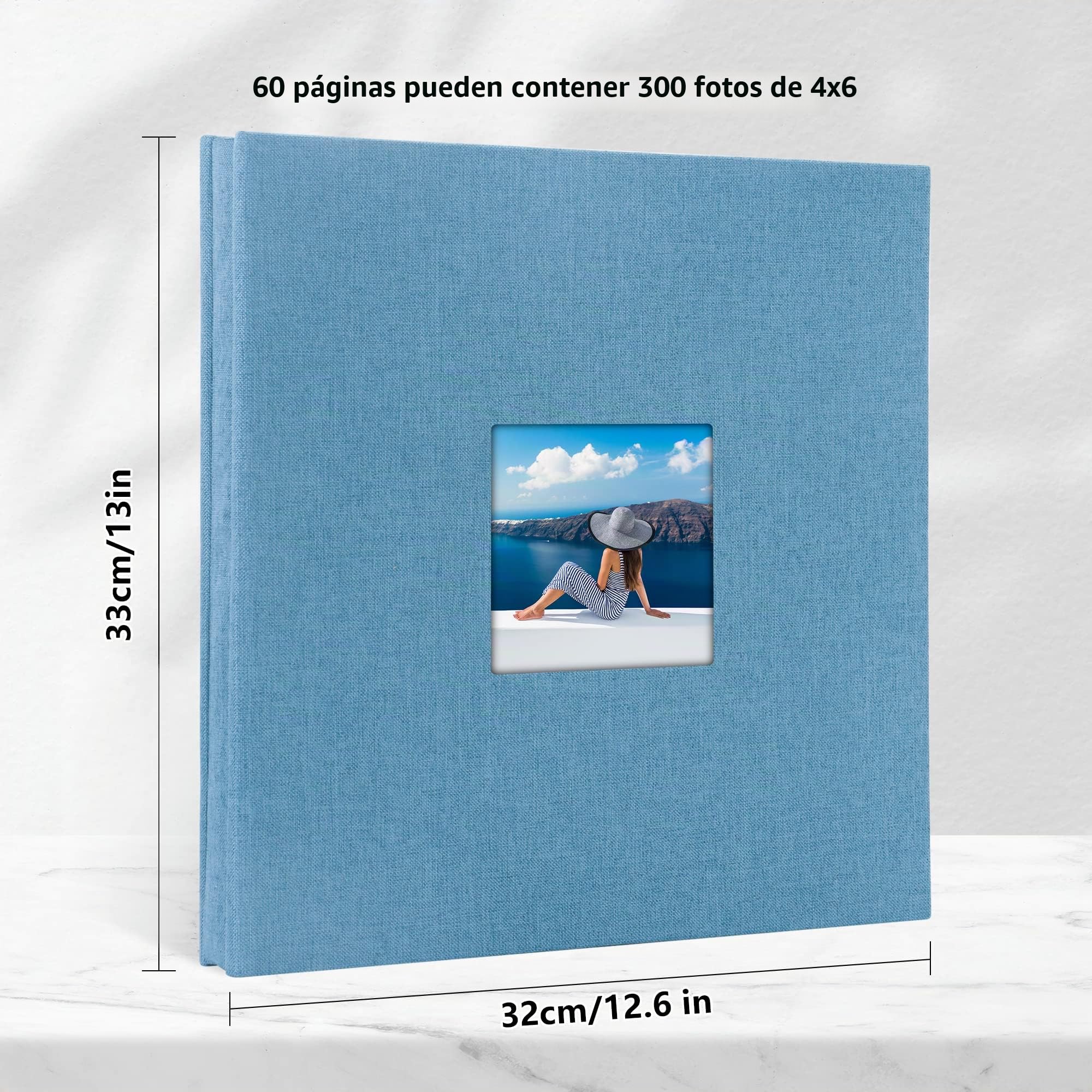 Álbum de Fotos Autoadhesivo, 60 Páginas, 33x32 cm, Cielo Azul