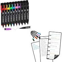 Magnetic Whiteboard for Fridge 3 Pcs 4.5"x10" Magnetic Dry Erase Board for Refrigerator Magnet to Do List White Board for Fridge Weekly Menu Board for Kitchen Meal Planner 25 Ultra Fine Tip Markers