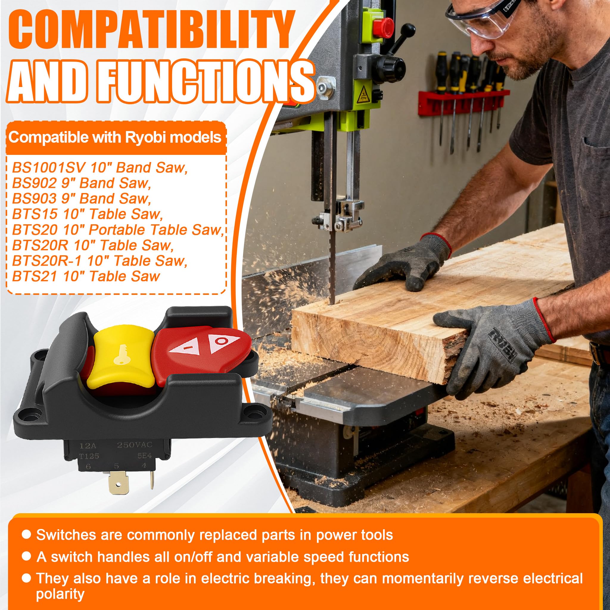Table Saw Switch Replacement - Ryobi & Craftsman -4