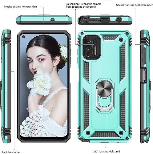 Miniatura 3 de LeYi Funda para teléfono Moto G Stylus, Motorola Moto G Stylus 2021 con 2 protectores de pantalla de vidrio templado, funda de teléfono de grado