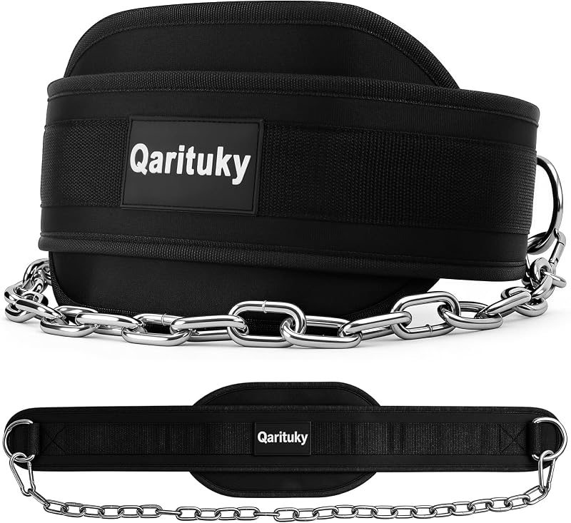 Cinturón de inmersión, cinturón de dominadas pesado con cadena de acero de 38 PULGADAS | Cinturones de levantamiento de pesas profesionales, cinturón de pesas confiable para hombres, cinturones de levantamiento de pesas para dominadas, levantamiento de pesas