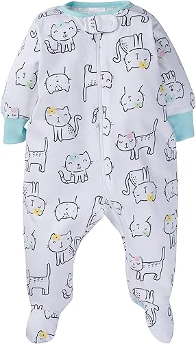 Miniatura 3 de Onesies - Paquete de 4 pijamas con piecitos para bebés y niñas pequeñas