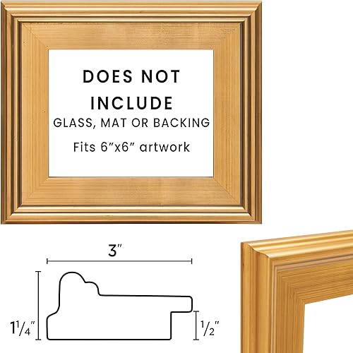 Vista 27 de Creative Mark Plein - Marco de aire individual 8 x 10, dorado, paquete de 10