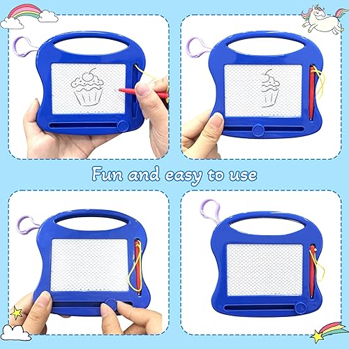 Miniatura 4 de 12 piezas de mini tablero magnético de dibujo borrable para garabatos, recuerdos de fiesta para niños, juego de bloc de bocetos de pintura pequeña,