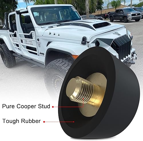 Miniatura 2 de BASIKER Tapa de eliminación de antena apta para Jeep Wrangle Gladiator JK JL Rubicon Sport Unlimited 4xe Willys Mojave, accesorios para Jeep a