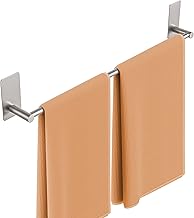 KES SUS304 Towel Rail No Drilling 50 cm Long Shower Towel Holder Stainless Steel Towel Rail Bathroom Tea Towel Holder Adhesive Brushed A7000S50B-2